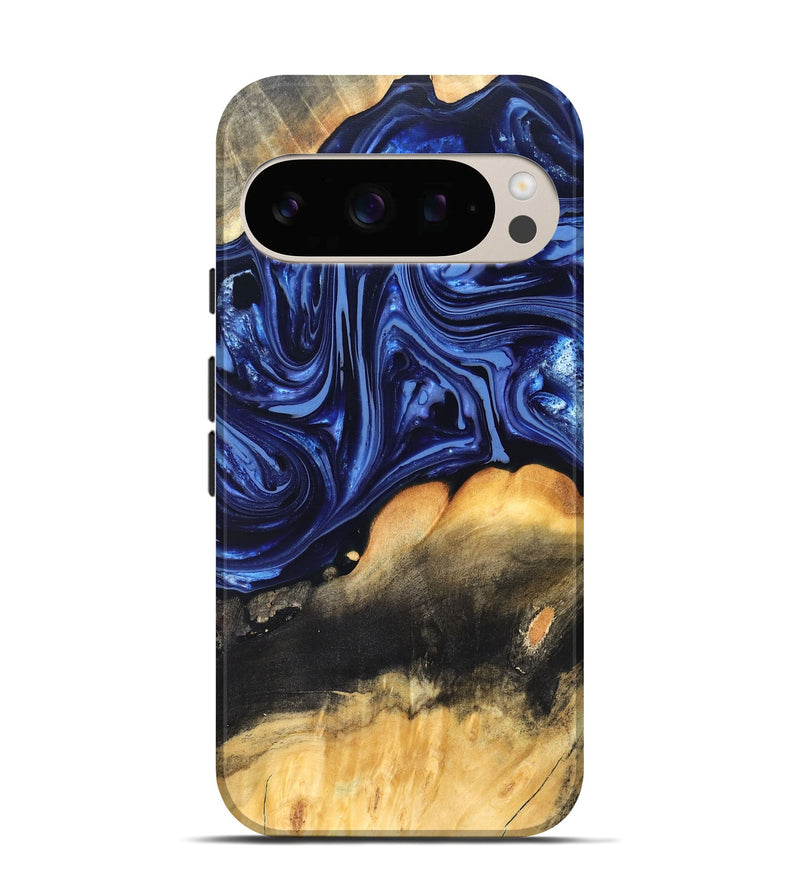 Pixel 10 Wood Live Edge Phone Case - Emir (Blue, 820733)