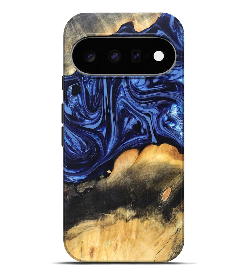 Pixel 11 Pro XL Wood Live Edge Phone Case - Emir (Blue, 820733)