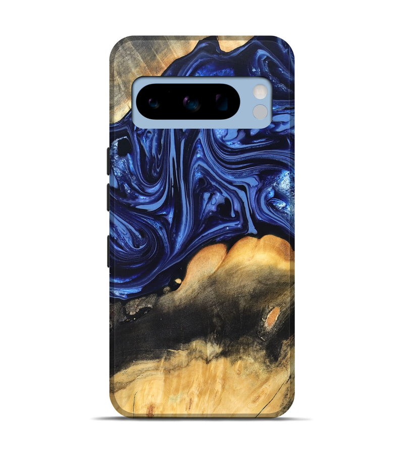 Pixel 8 Pro Wood Live Edge Phone Case - Emir (Blue, 820733)