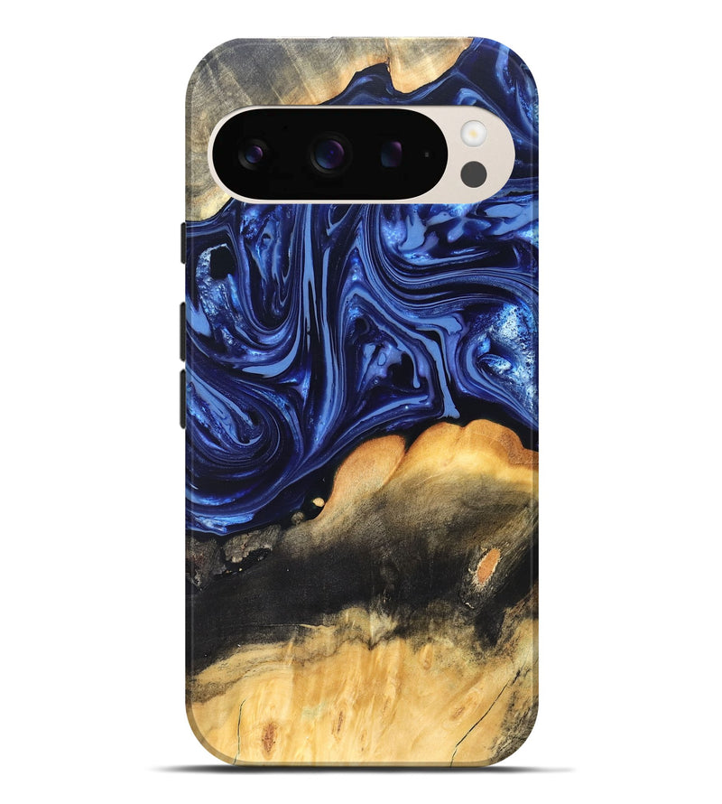 Pixel 9 Pro XL Wood Live Edge Phone Case - Emir (Blue, 820733)