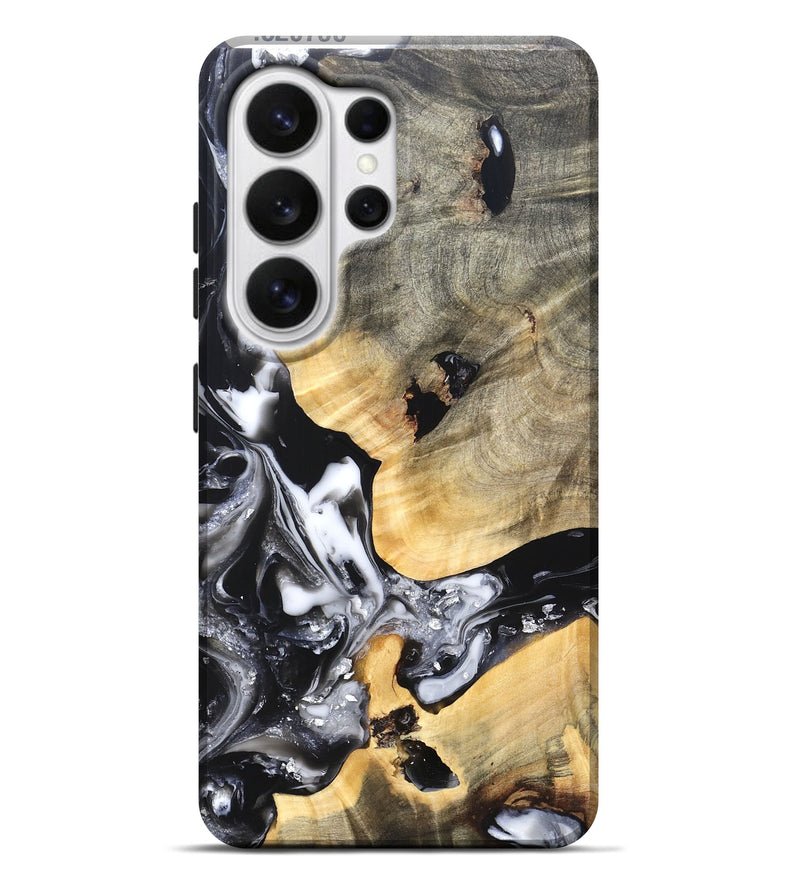 Galaxy S26 Ultra Wood Live Edge Phone Case - Belen (Black & White, 820738)
