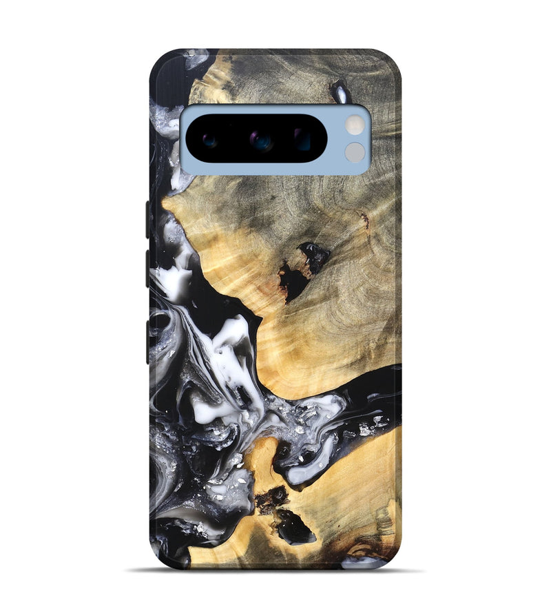 Pixel 8 Pro Wood Live Edge Phone Case - Belen (Black & White, 820738)
