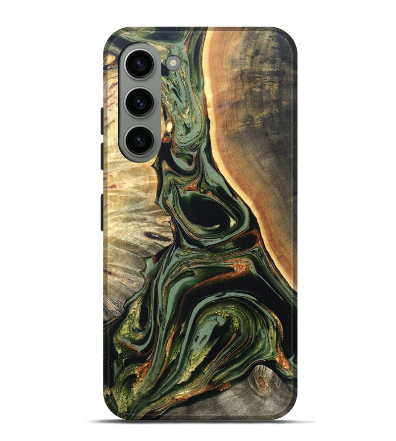 Galaxy S23 Plus Wood Live Edge Phone Case - Cherie (Green, 820739)