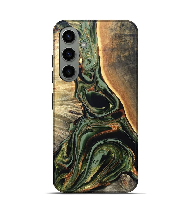 Galaxy S24 Wood Live Edge Phone Case - Cherie (Green, 820739)