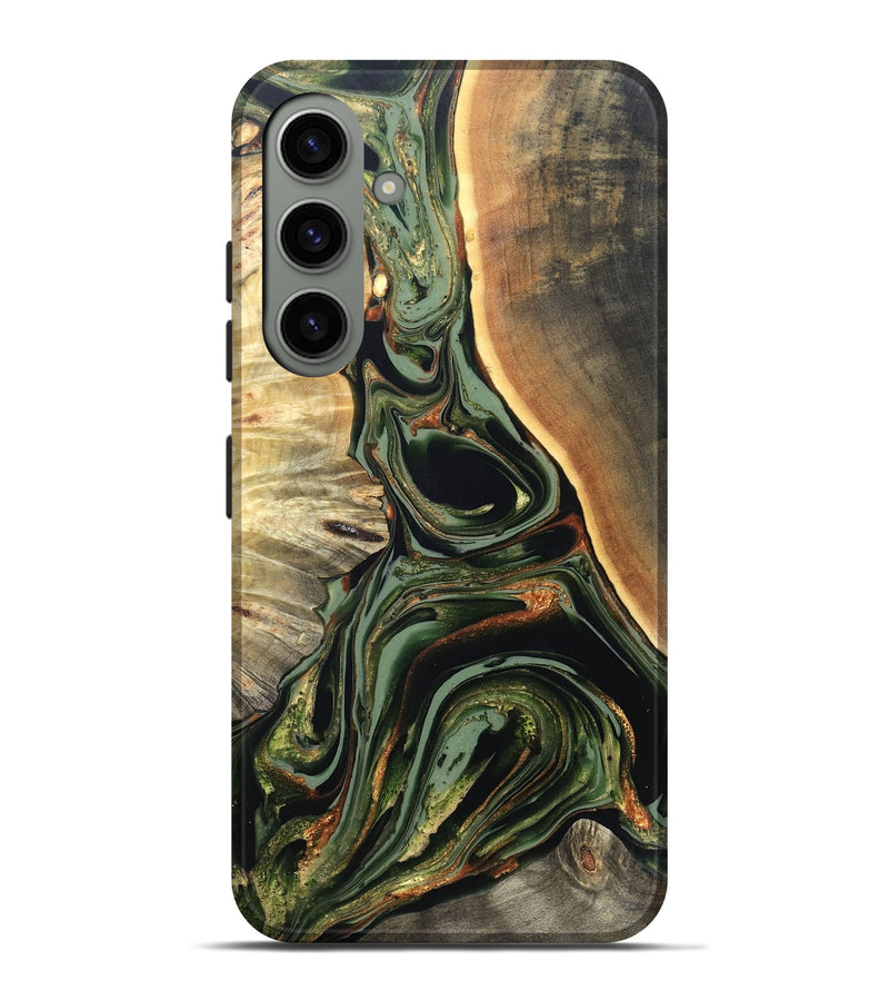 Galaxy S24 Plus Wood Live Edge Phone Case - Cherie (Green, 820739)