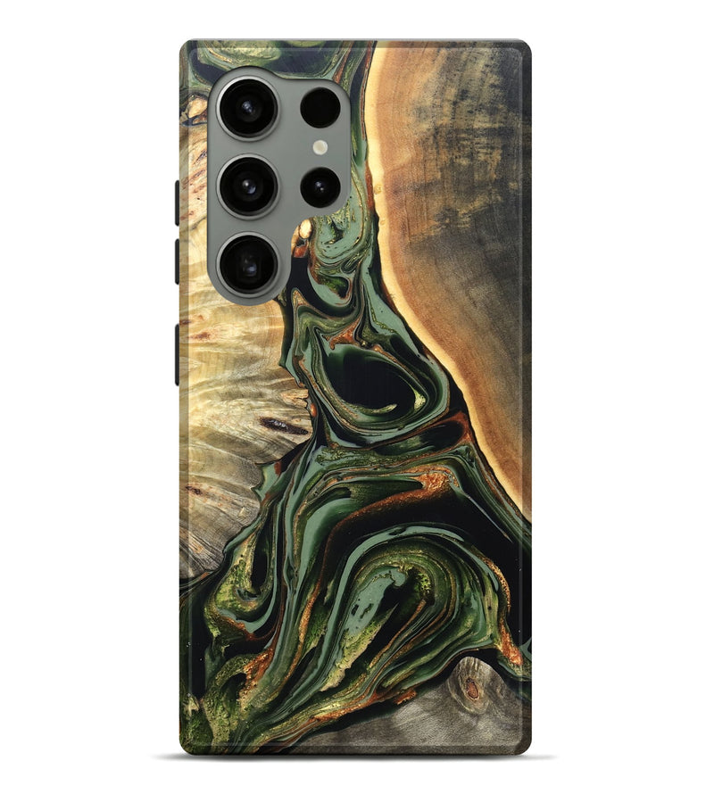 Galaxy S24 Ultra Wood Live Edge Phone Case - Cherie (Green, 820739)