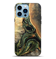 iPhone 14 Pro Max Wood Live Edge Phone Case - Cherie (Green, 820739)