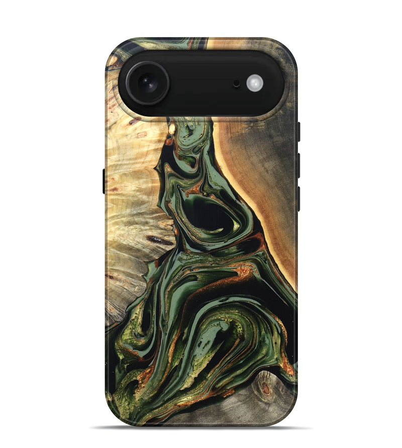 iPhone 17 Air Wood Live Edge Phone Case - Cherie (Green, 820739)
