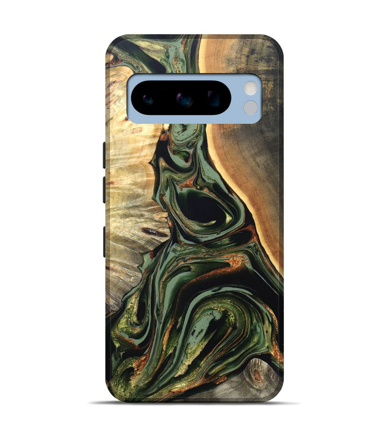 Pixel 8 Pro Wood Live Edge Phone Case - Cherie (Green, 820739)