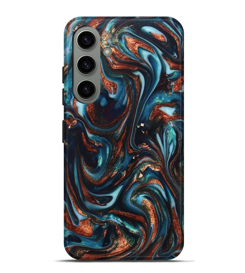 Galaxy S24 Plus ResinArt Live Edge Phone Case - Kaleb (Teal & Gold, 820741)