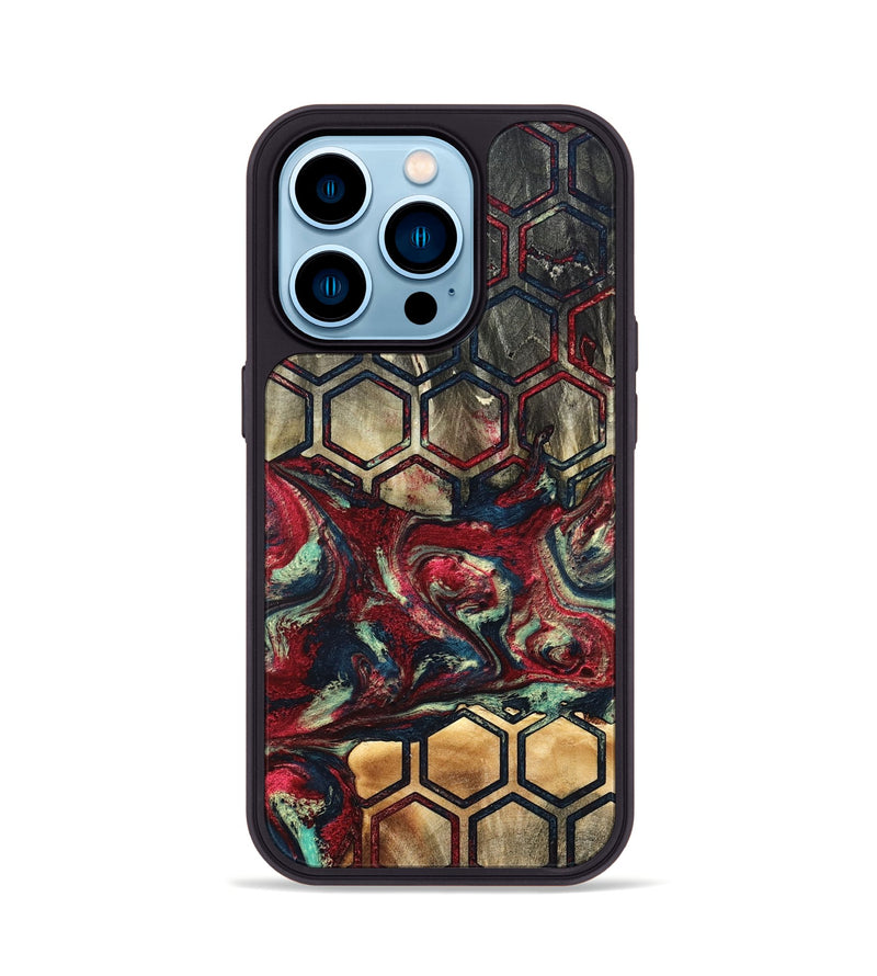 iPhone 14 Pro Wood Phone Case - Inaya (Pattern, 820745)