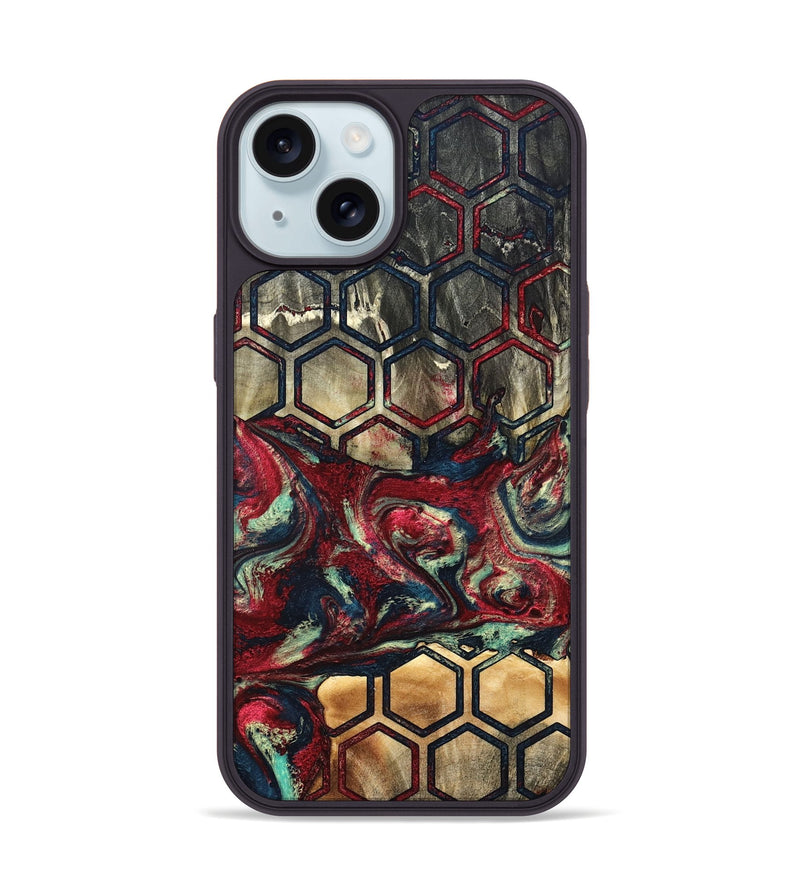 iPhone 15 Wood Phone Case - Inaya (Pattern, 820745)