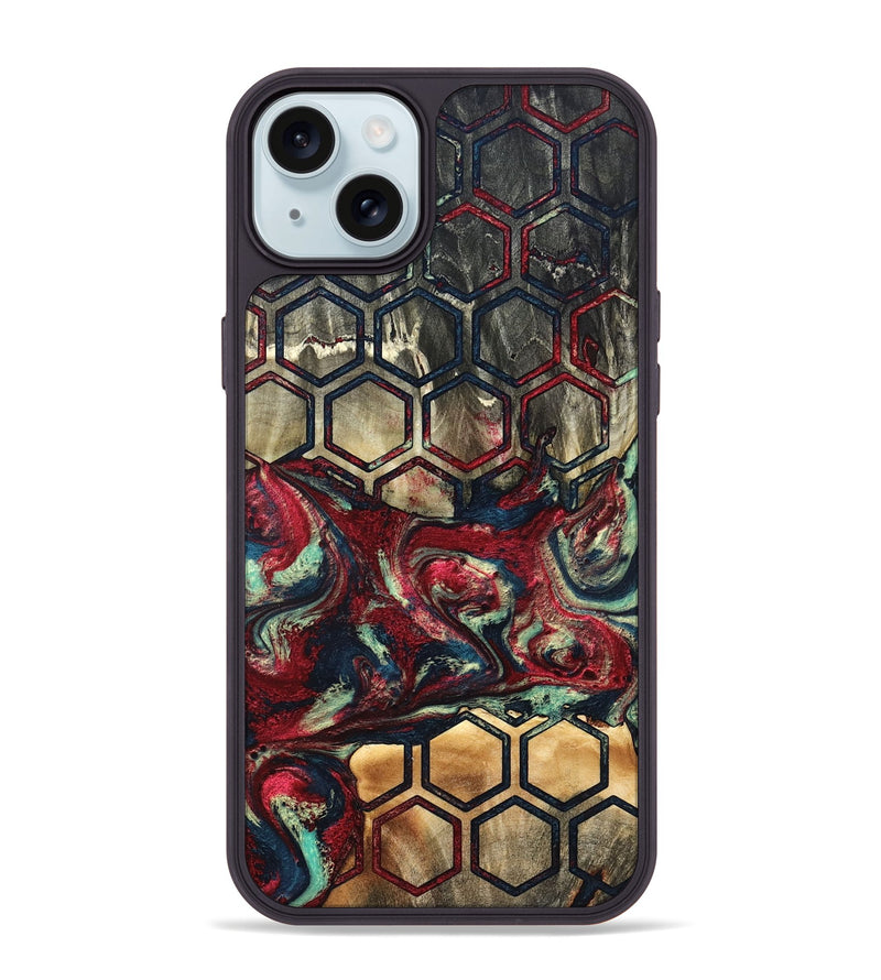 iPhone 15 Plus Wood Phone Case - Inaya (Pattern, 820745)