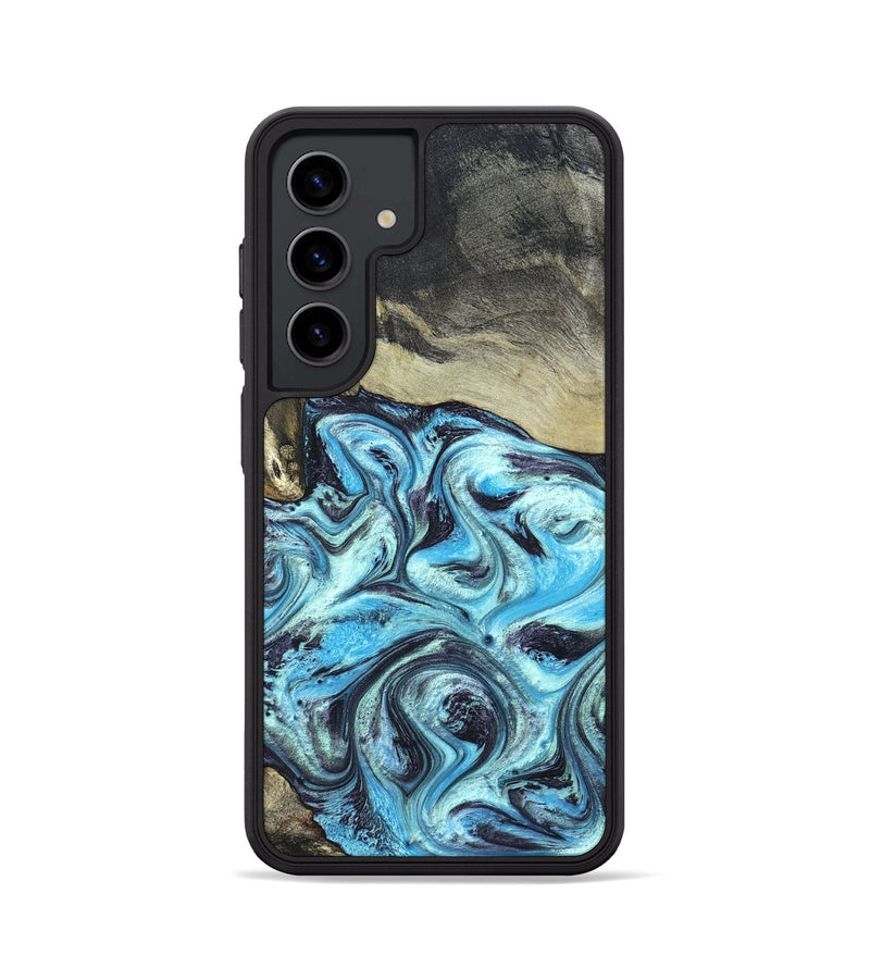 Galaxy S24 Wood Phone Case - Ayan (Blue, 820748)