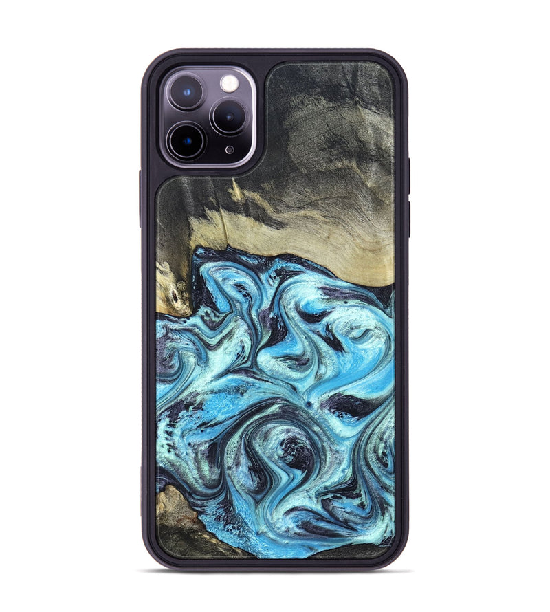 iPhone 11 Pro Max Wood Phone Case - Ayan (Blue, 820748)