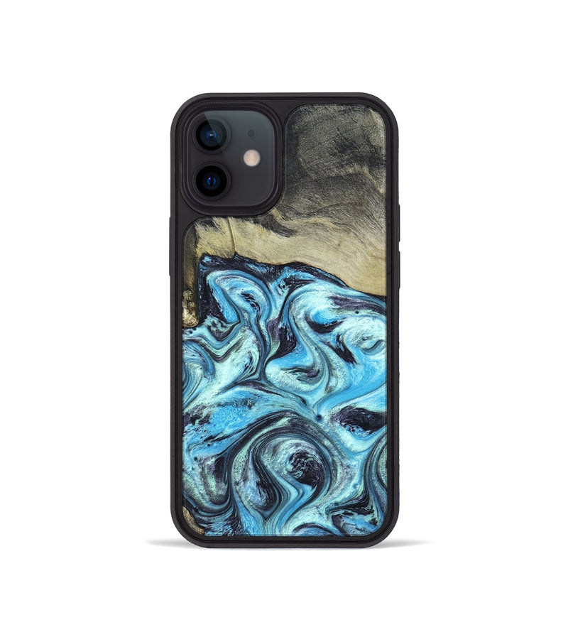iPhone 12 mini Wood Phone Case - Ayan (Blue, 820748)