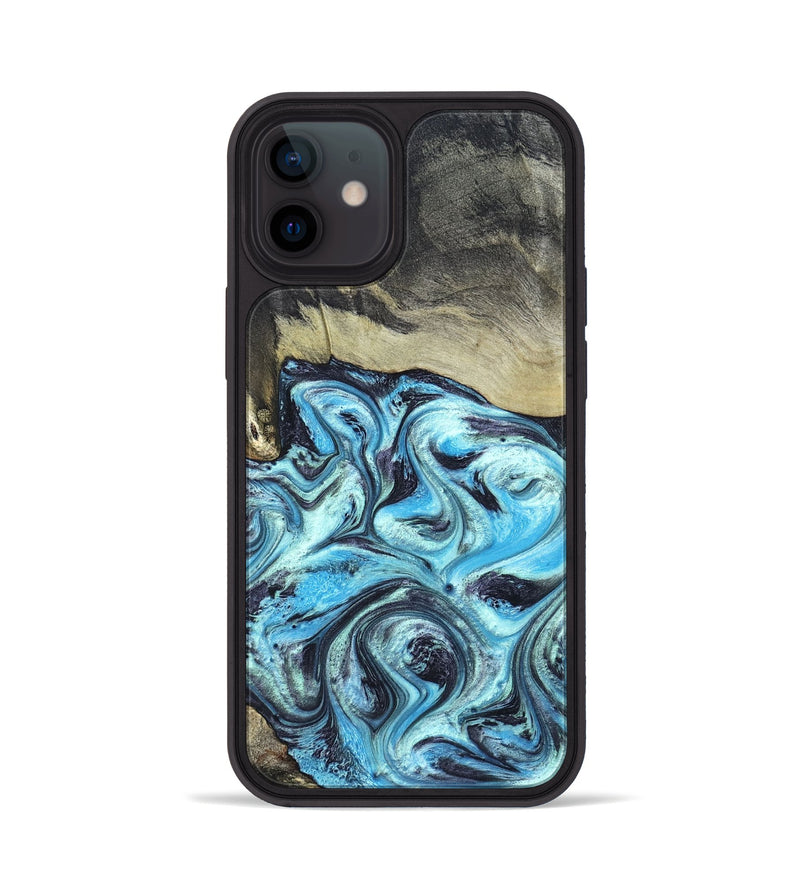 iPhone 12 Wood Phone Case - Ayan (Blue, 820748)