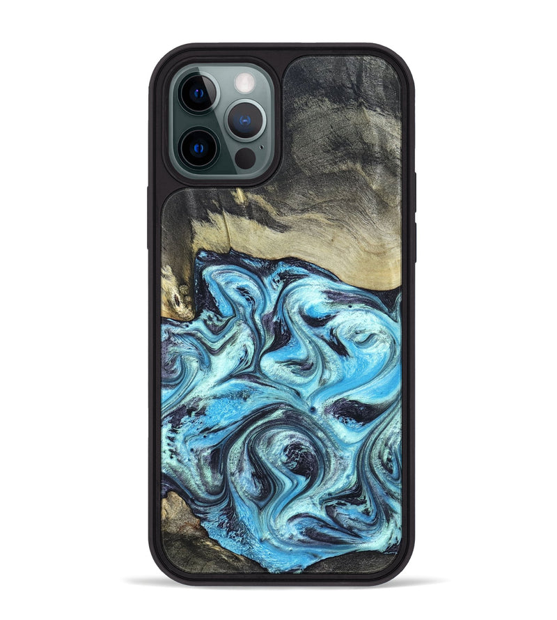 iPhone 12 Pro Max Wood Phone Case - Ayan (Blue, 820748)