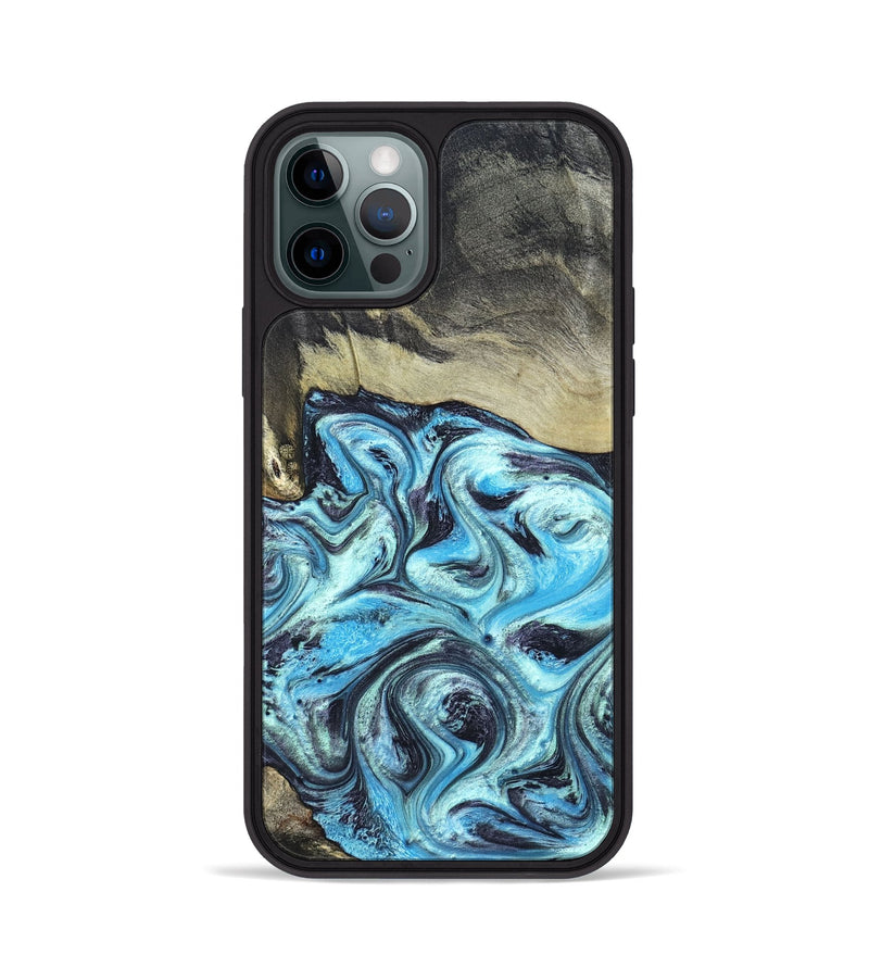 iPhone 12 Pro Wood Phone Case - Ayan (Blue, 820748)