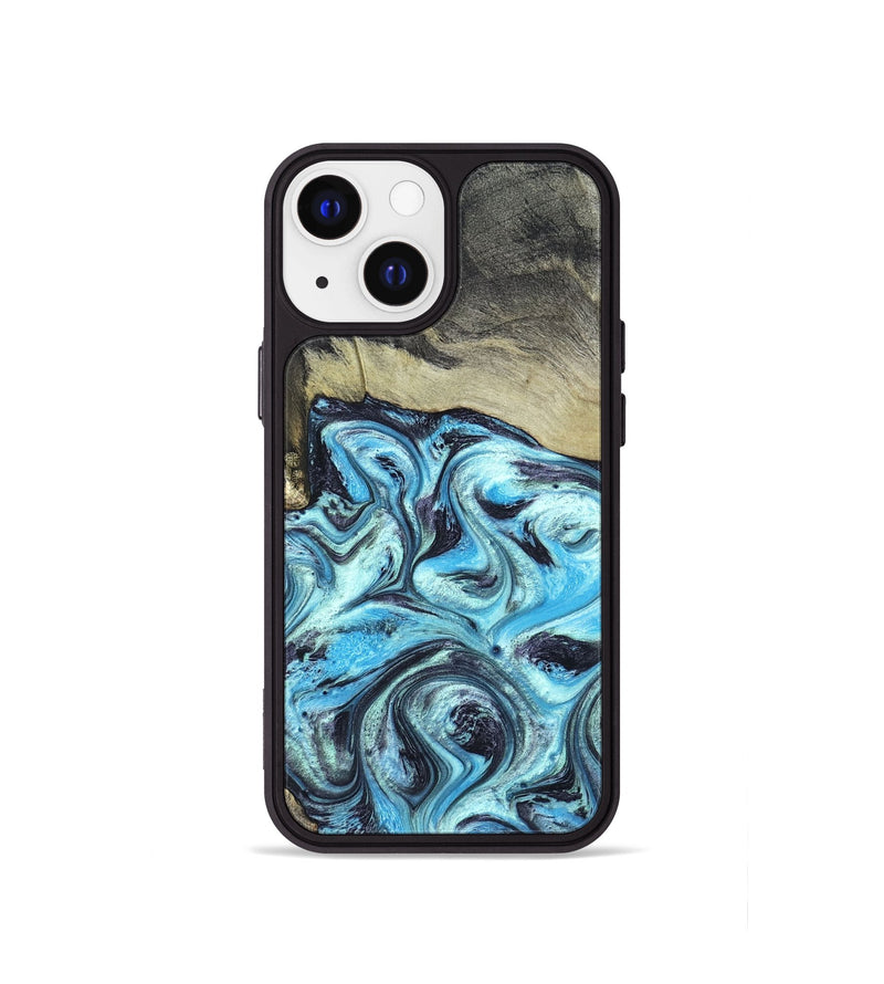 iPhone 13 mini Wood Phone Case - Ayan (Blue, 820748)
