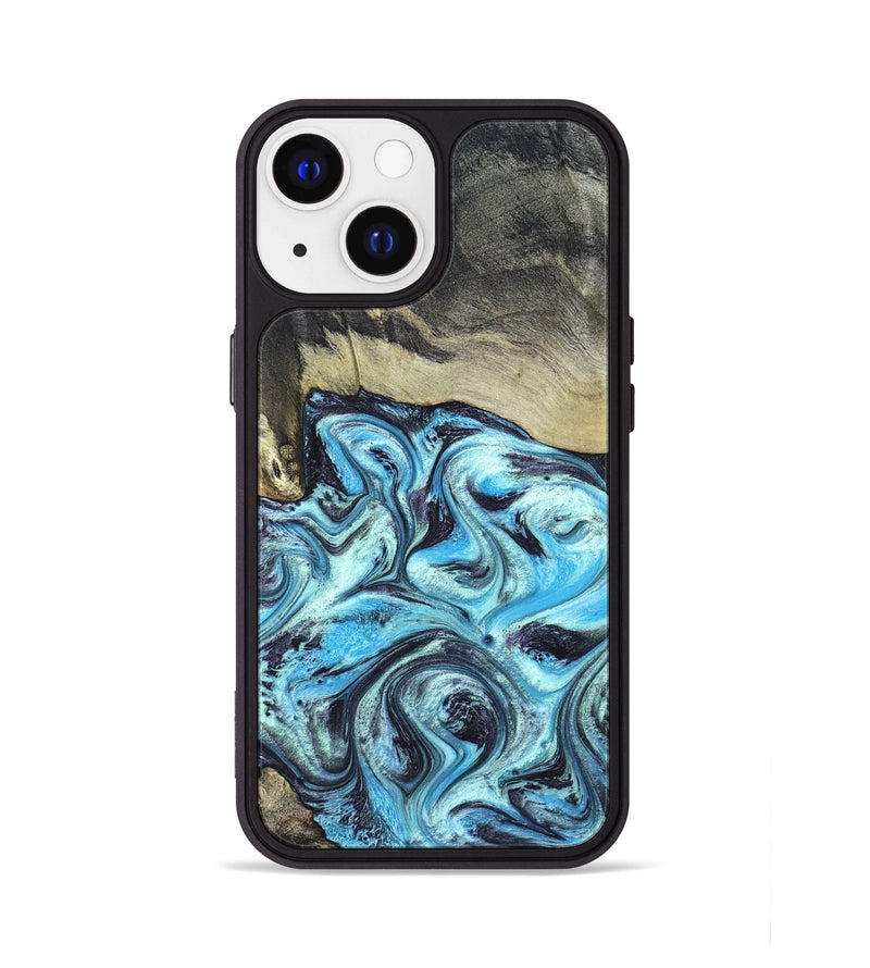 iPhone 13 Wood Phone Case - Ayan (Blue, 820748)