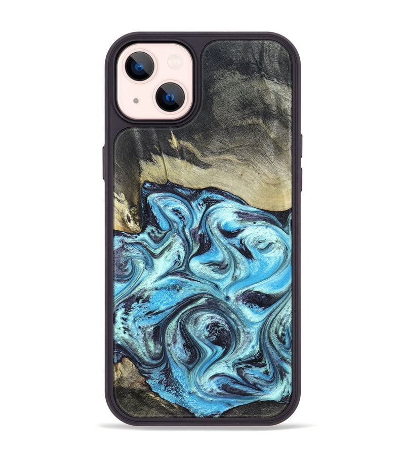 iPhone 14 Plus Wood Phone Case - Ayan (Blue, 820748)