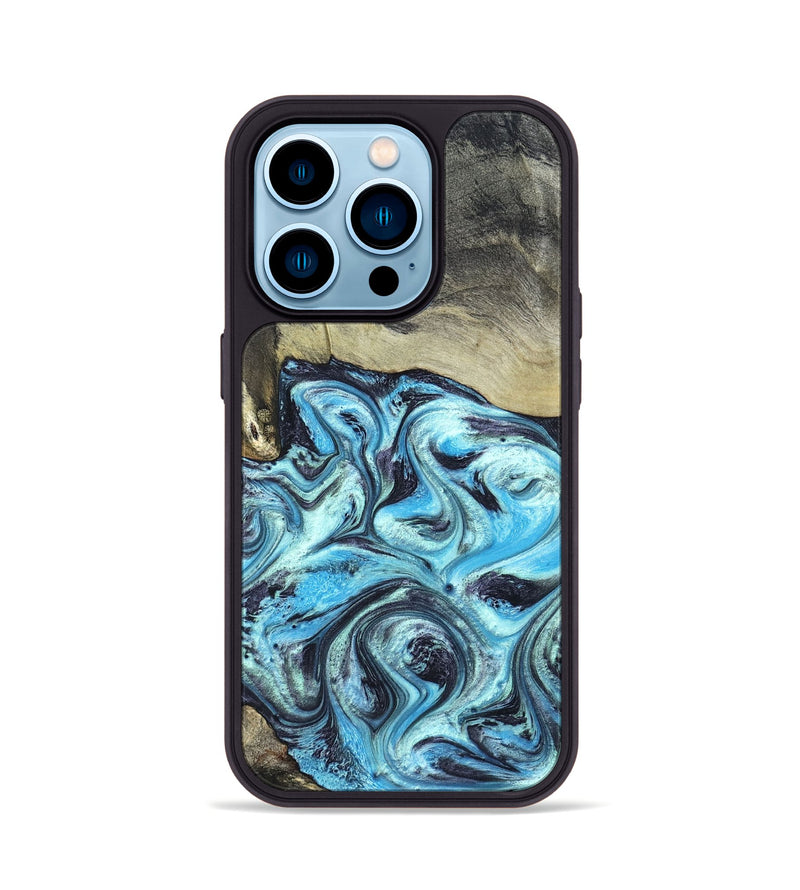 iPhone 14 Pro Wood Phone Case - Ayan (Blue, 820748)