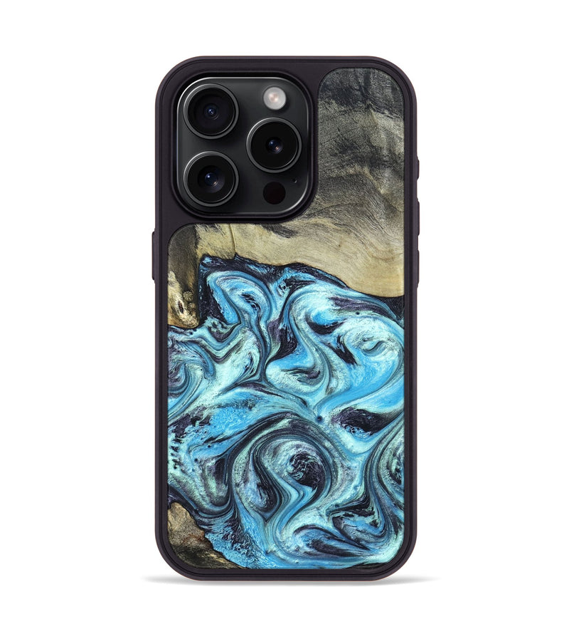 iPhone 15 Pro Wood Phone Case - Ayan (Blue, 820748)