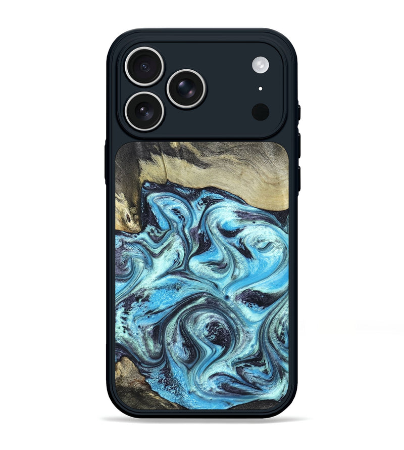 iPhone 17 Pro Max Wood Phone Case - Ayan (Blue, 820748)