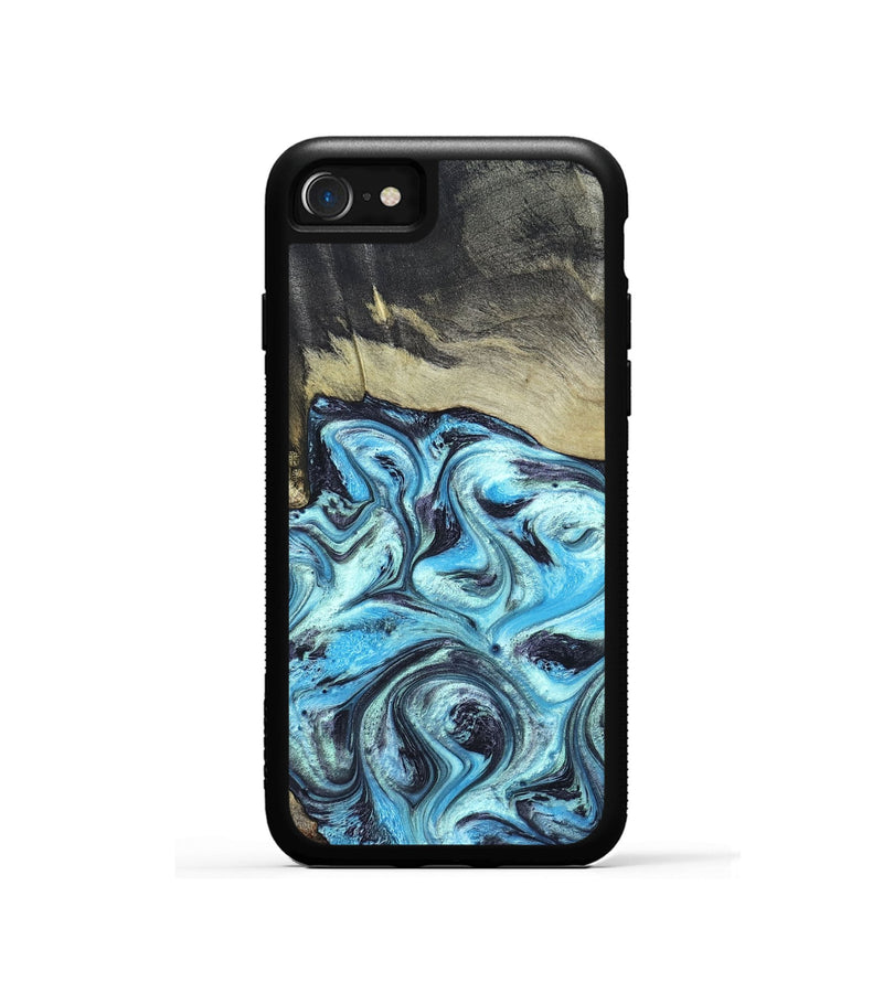 iPhone SE Wood Phone Case - Ayan (Blue, 820748)