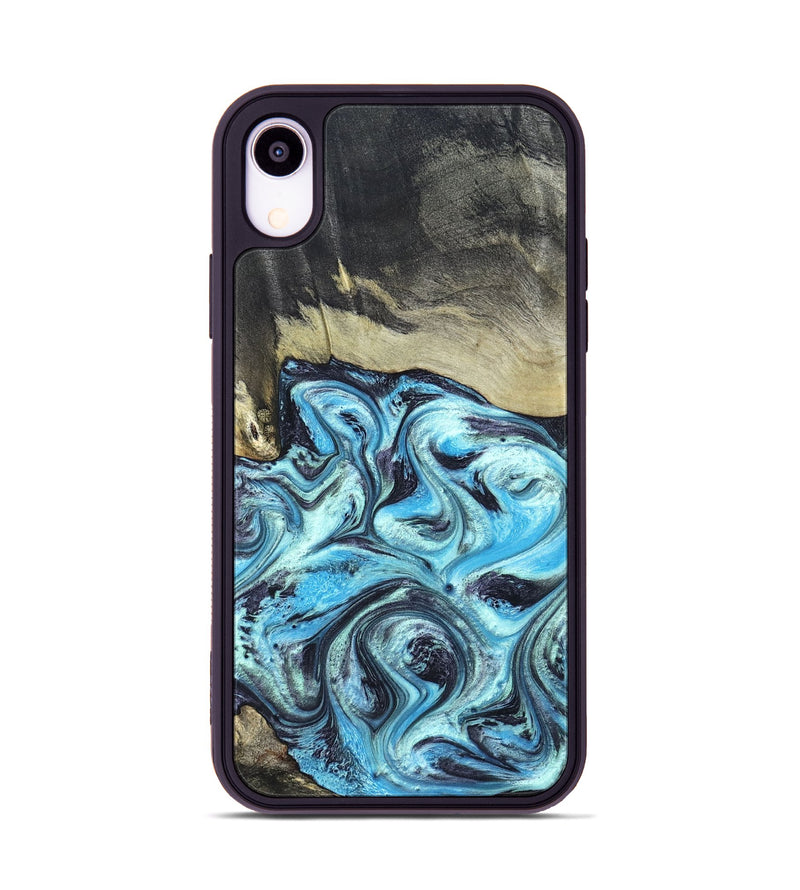iPhone Xr Wood Phone Case - Ayan (Blue, 820748)