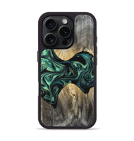 iPhone 16 Pro Wood Phone Case - Hailie (Green, 820756)