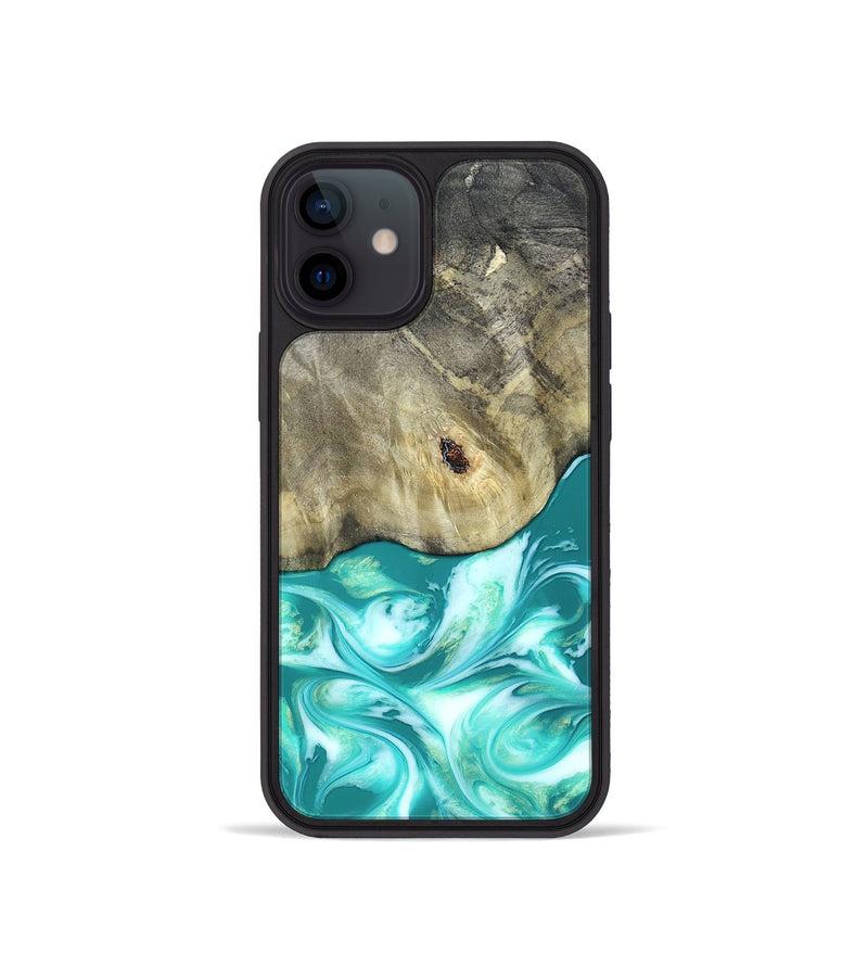 iPhone 12 mini Wood Phone Case - Angeles (Green, 820757)