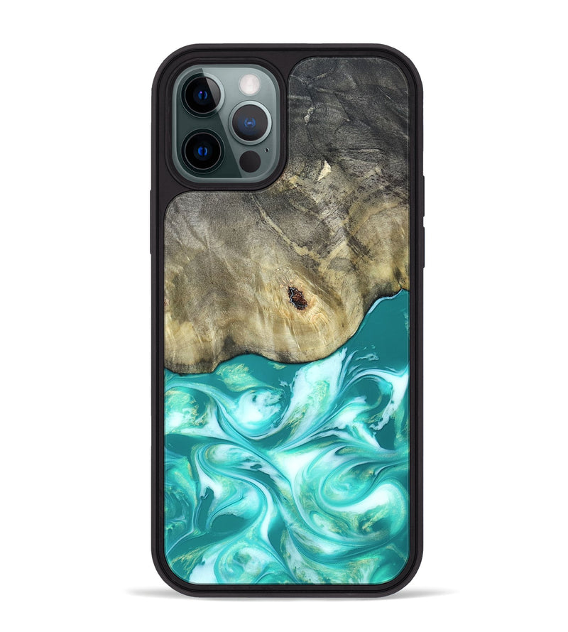 iPhone 12 Pro Max Wood Phone Case - Angeles (Green, 820757)