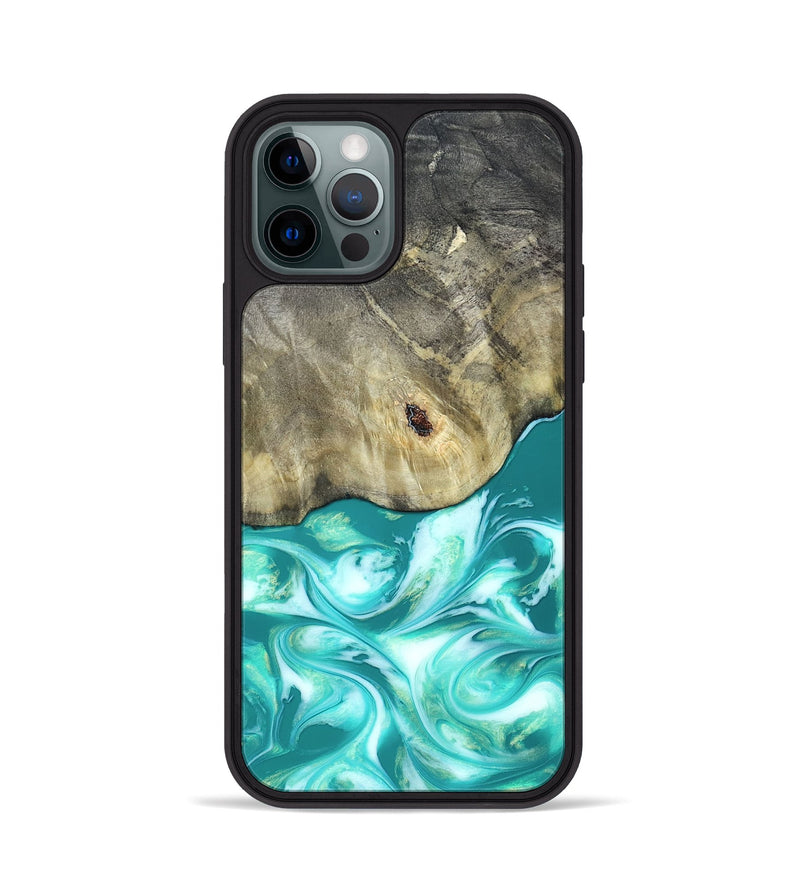 iPhone 12 Pro Wood Phone Case - Angeles (Green, 820757)