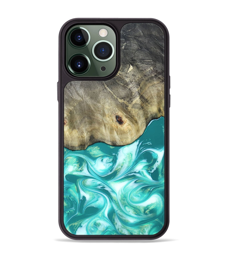 iPhone 13 Pro Max Wood Phone Case - Angeles (Green, 820757)