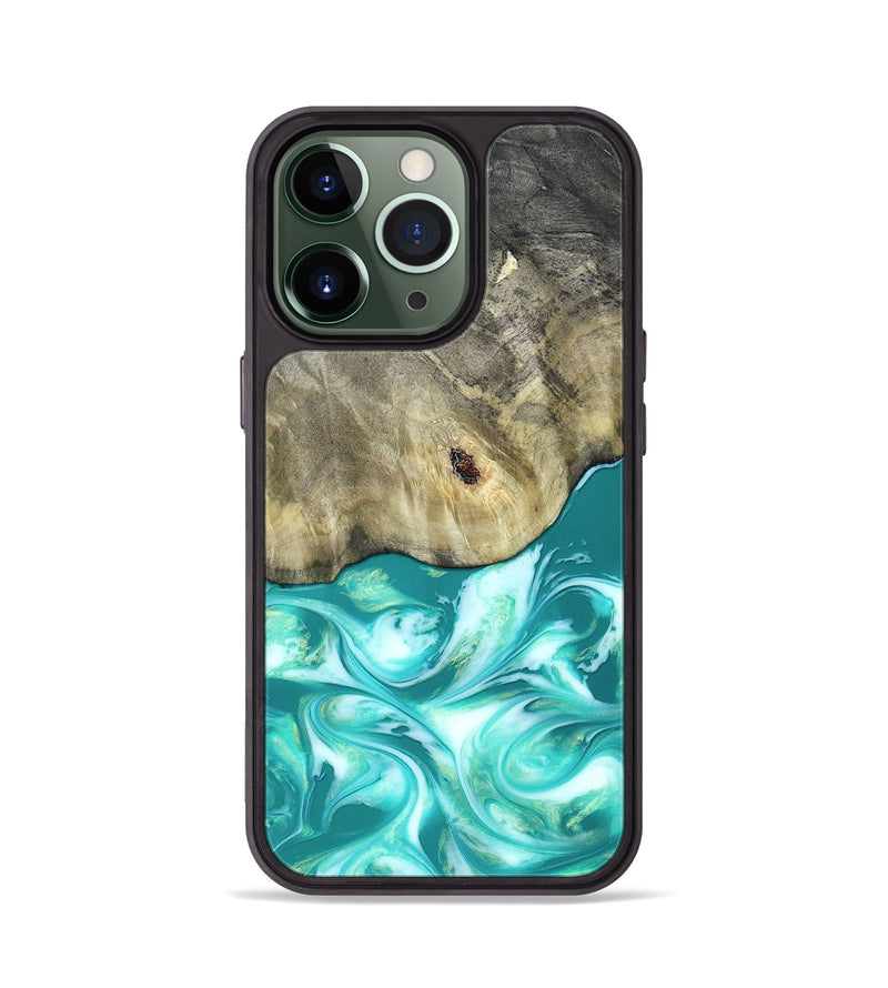 iPhone 13 Pro Wood Phone Case - Angeles (Green, 820757)