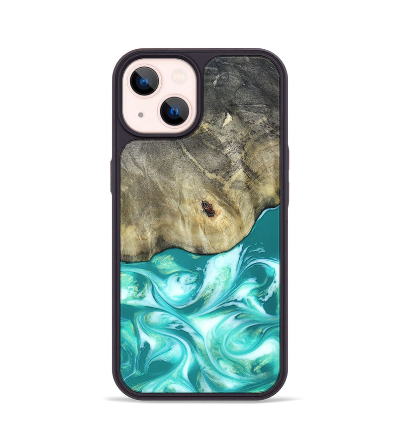 iPhone 14 Wood Phone Case - Angeles (Green, 820757)