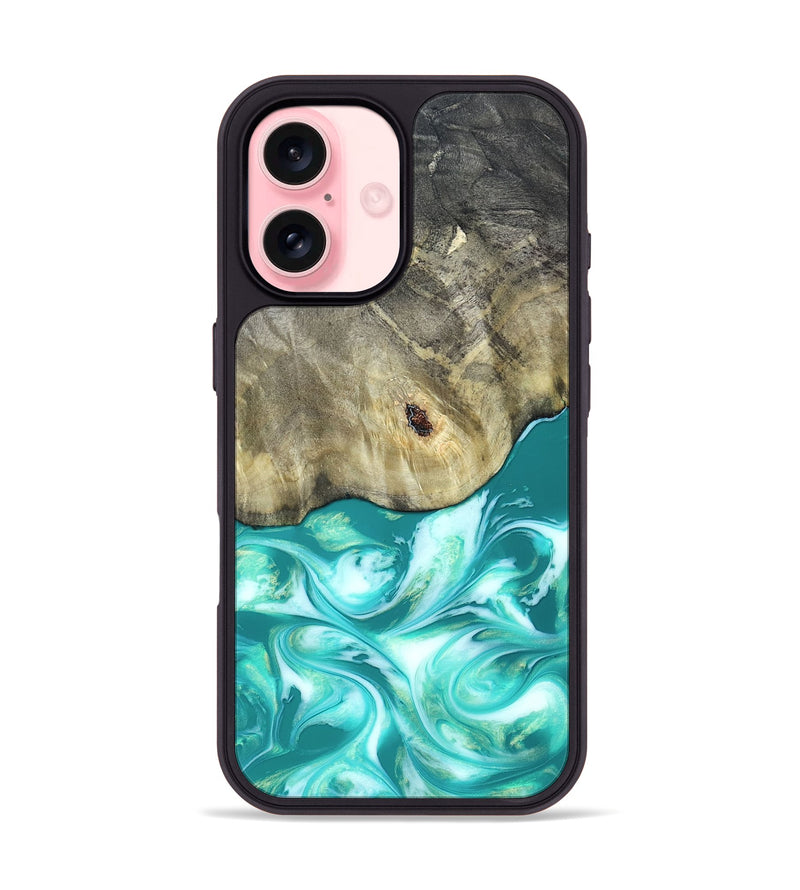 iPhone 16 Wood Phone Case - Angeles (Green, 820757)