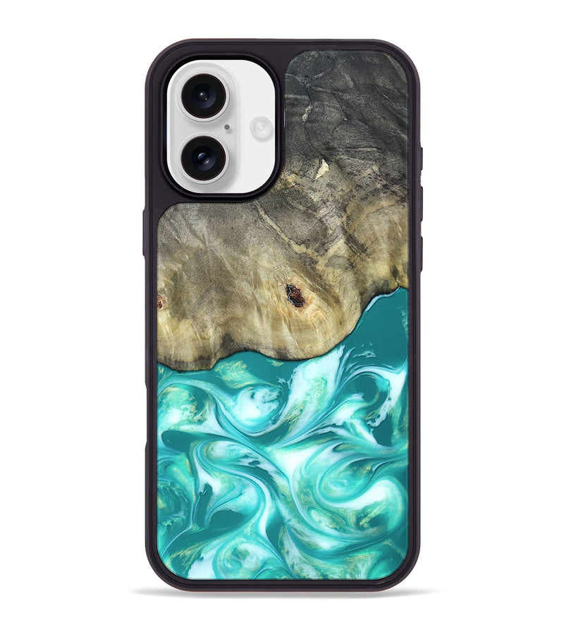iPhone 16 Plus Wood Phone Case - Angeles (Green, 820757)