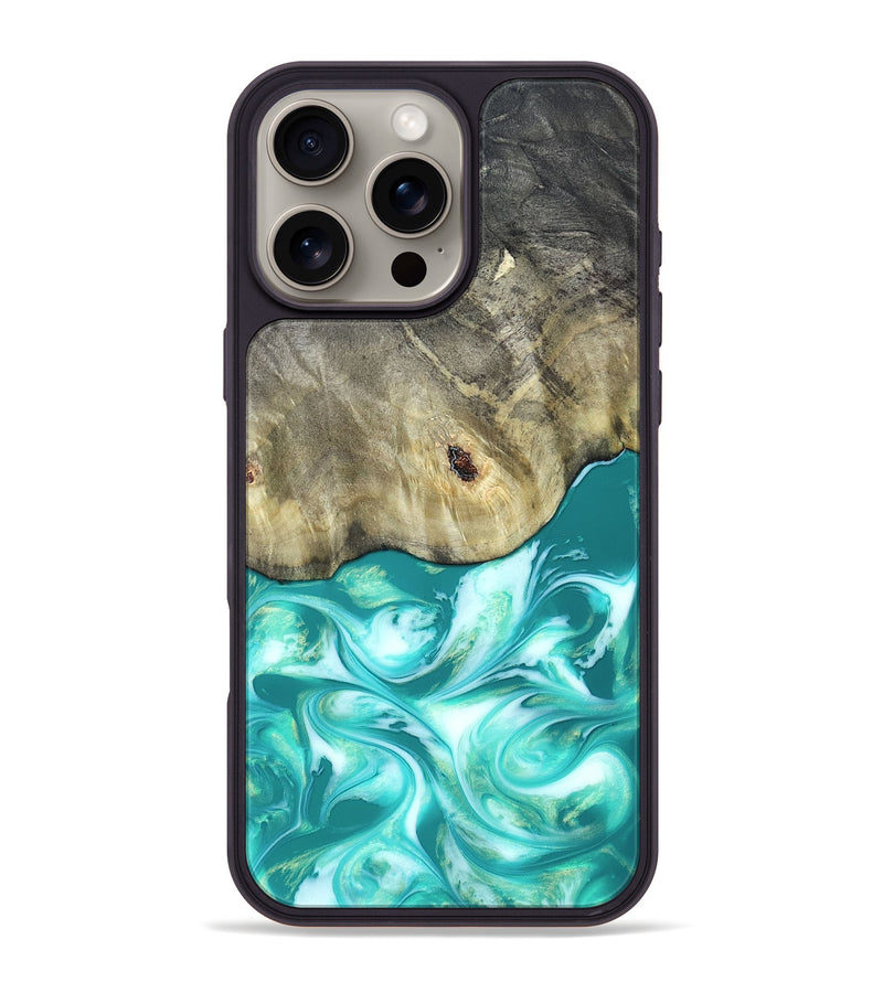 iPhone 16 Pro Max Wood Phone Case - Angeles (Green, 820757)