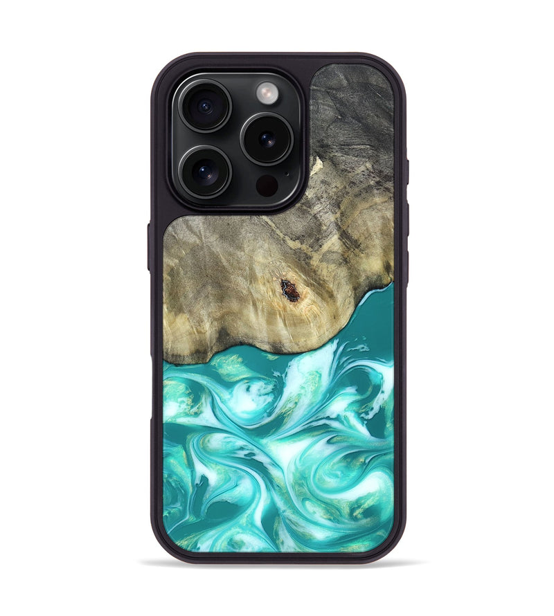 iPhone 16 Pro Wood Phone Case - Angeles (Green, 820757)