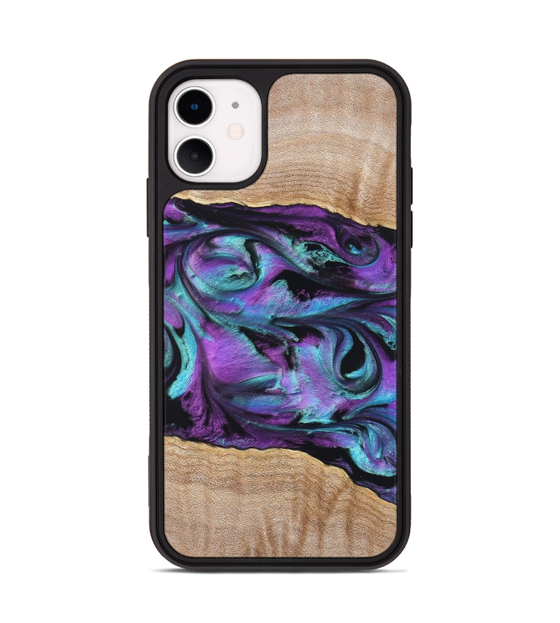 iPhone 11 Wood Phone Case - Sommer (Purple, 820758)