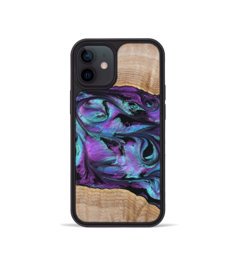 iPhone 12 mini Wood Phone Case - Sommer (Purple, 820758)