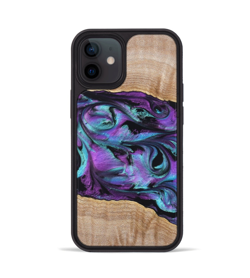 iPhone 12 Wood Phone Case - Sommer (Purple, 820758)