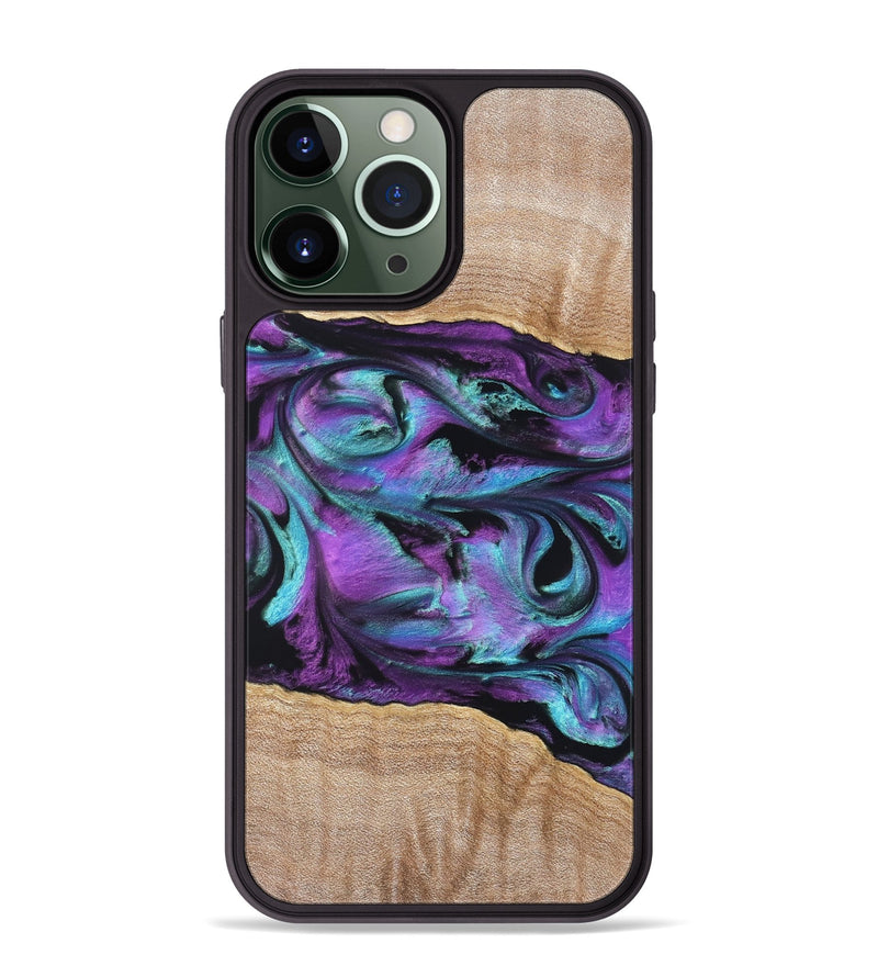 iPhone 13 Pro Max Wood Phone Case - Sommer (Purple, 820758)