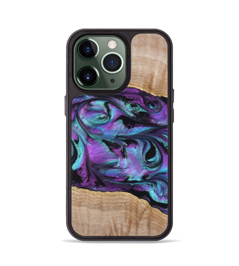 iPhone 13 Pro Wood Phone Case - Sommer (Purple, 820758)