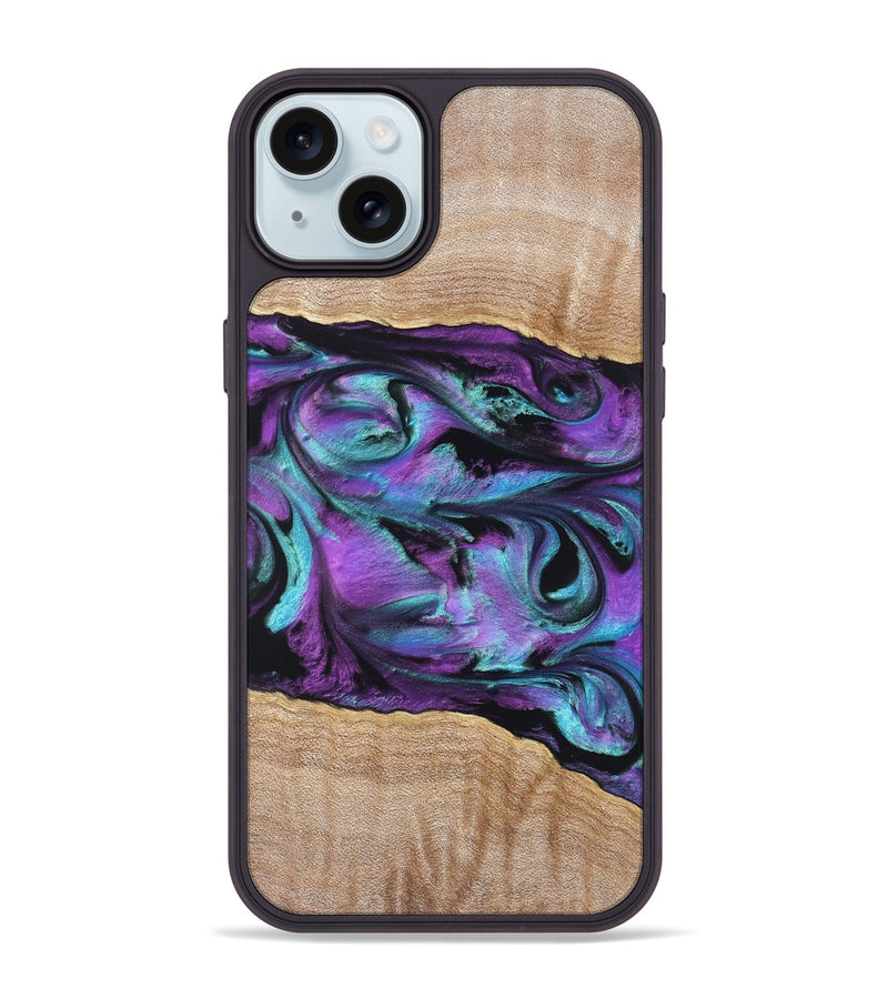iPhone 15 Plus Wood Phone Case - Sommer (Purple, 820758)