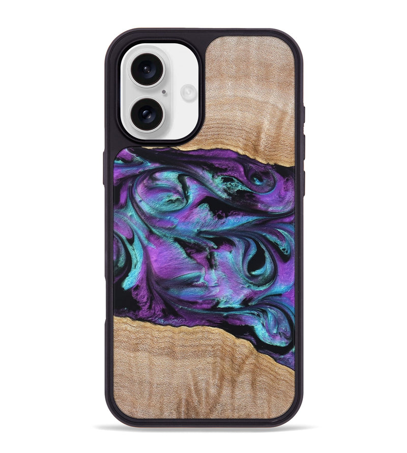 iPhone 16 Plus Wood Phone Case - Sommer (Purple, 820758)
