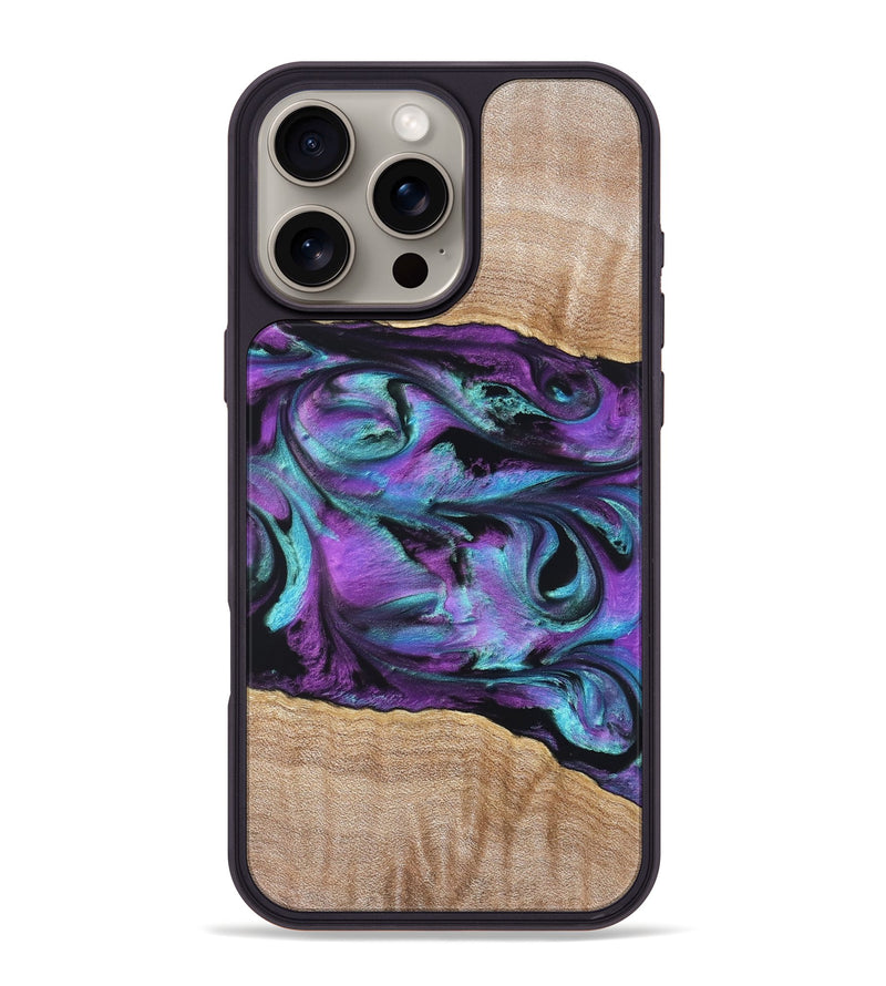 iPhone 16 Pro Max Wood Phone Case - Sommer (Purple, 820758)
